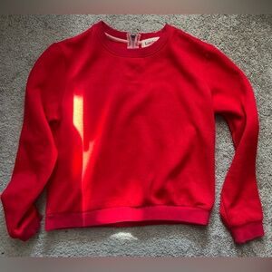 Red Louche London Jayton-Heart Sweater with Hearts on the Elbow